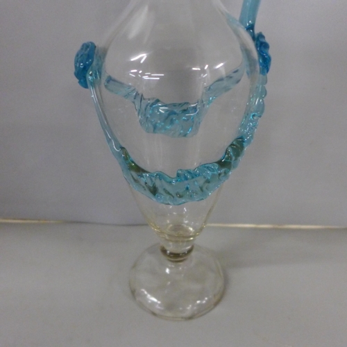 804 - A Venetian claret jug, wine glass and one other crystal decanter **PLEASE NOTE THIS LOT IS NOT ELIGI... 