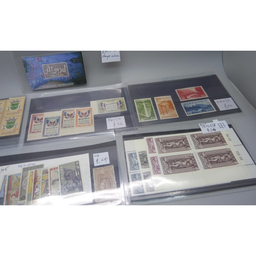 836 - World stamps on eighteen stock cards, (all identified and catalogued at over £2,000)