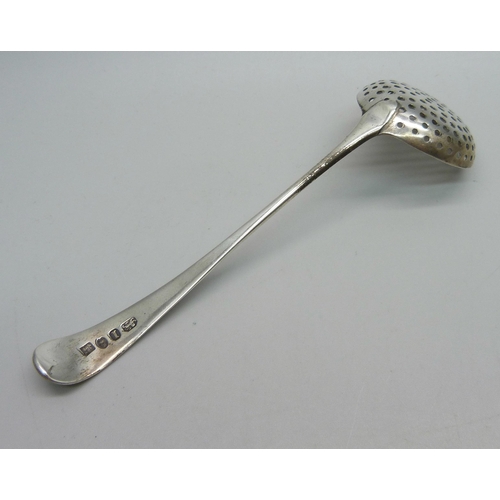 852 - A George III silver sifter spoon, Peter, Ann and William Bateman, London 1804, 16g, 12.5cm