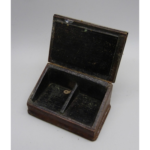 857 - A silver double stamp box, Birmingham 1903