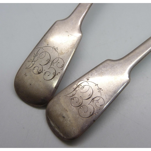 860 - A pair of George III silver ladles, possibly London 1817, James Wintle, 109g