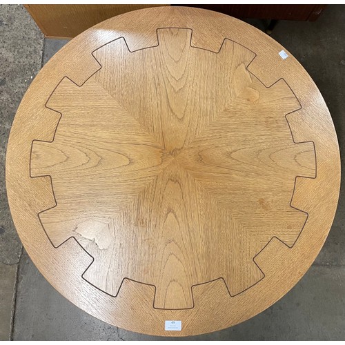 49 - A Nathan light oak Cog Wheel coffee table