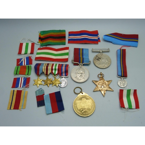 891 - A Zimbabwe Independence medal, other medals and ribbons