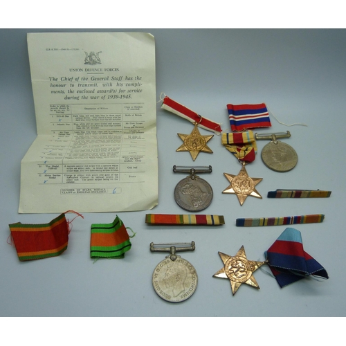 892 - A set of six WWII medals to G.S. 329762 K.H. Barry