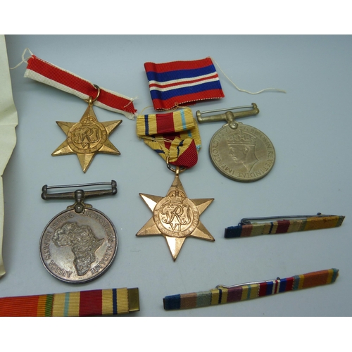 892 - A set of six WWII medals to G.S. 329762 K.H. Barry