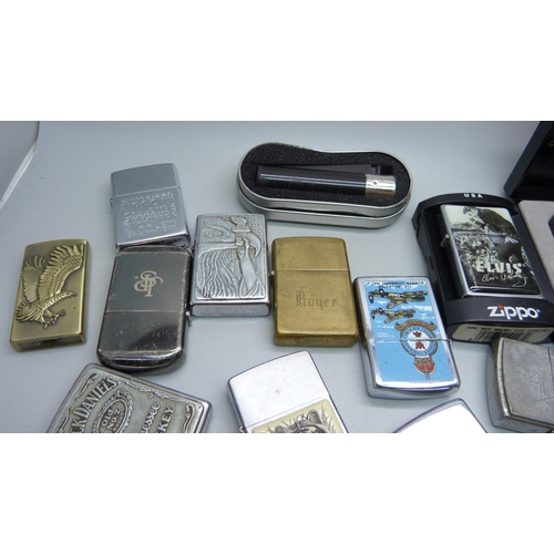 926 - A collection of lighters including Zippo