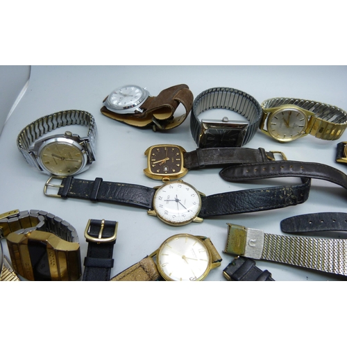 932 - A collection of wristwatches including Accurist, Timex, Sekonda and Ingersoll