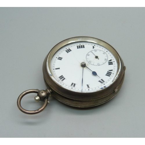 991 - A silver cased pocket watch, London 1919