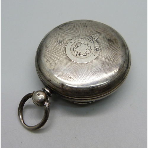 992 - A silver cased pocket watch signed Brillman, London 1867