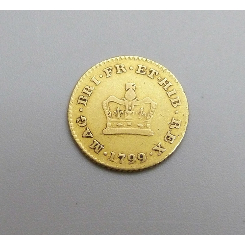 997 - A George III 1799 Third Guinea gold coin