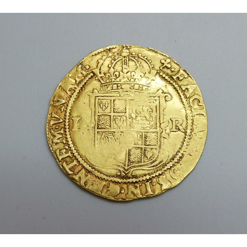 998 - A James I gold Unite coin, 10g