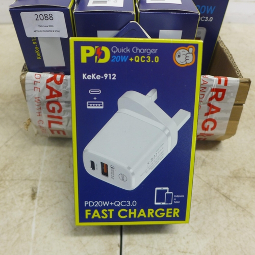 2088 - 16 P.D. Keke-912 USB A to C quick charging plug adapters