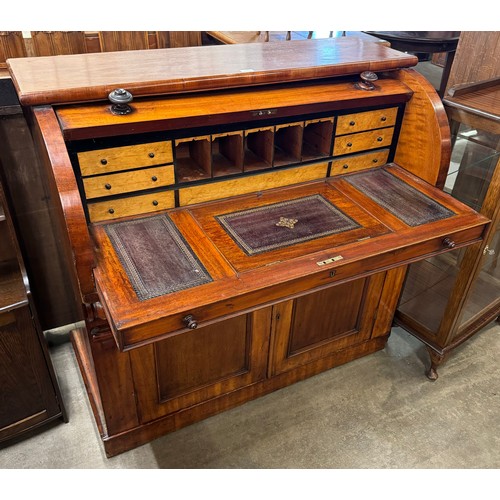 182 - A Victorian mahogany cylinder desk