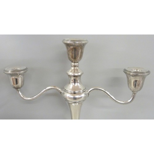 860A - A large silver candelabra, London 1923, 36.5cm