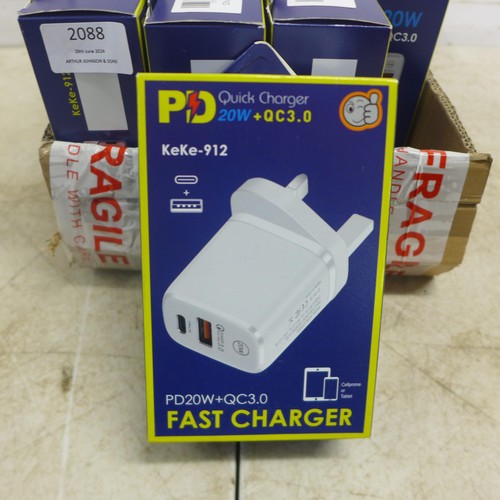 2089 - 16 P.D. Keke-912 USB A to C quick charging plug adapters