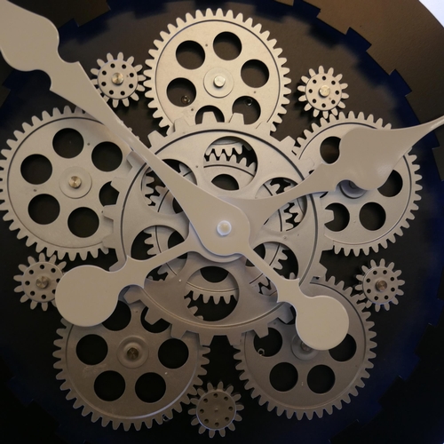 1337 - An illuminated moving gears wall clock