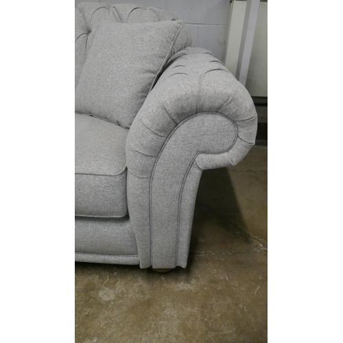 1429 - Bordeaux 3 seater Fabric Grey button Back sofa 'Mushroom', Original RRP £833.33 + vat (4204-5) *This... 
