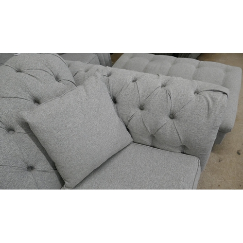 1430 - Bordeaux 4 seater Fabric Grey button Back sofa 'Mushroom', Original RRP £874.99 + vat (4204-6) *This... 