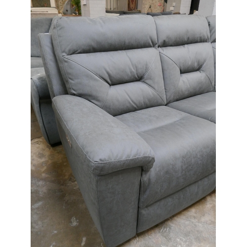 1448 - Justin Grey 3 Seater Power Recliner sofa , Original RRP £999.91 + vat (4204-25) *This lot is subject... 