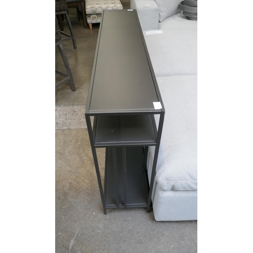1472 - A black steel console table