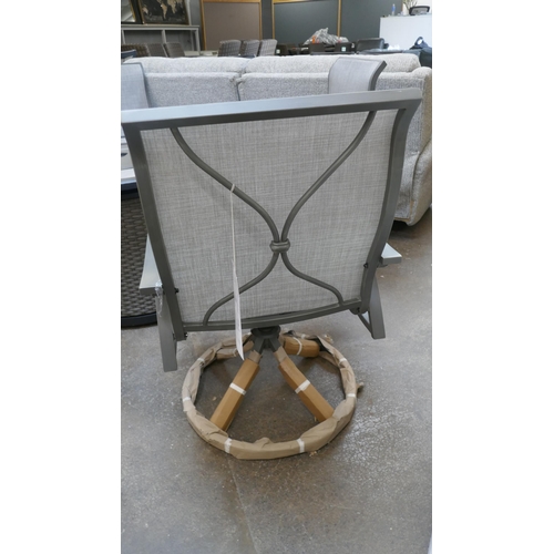 1474 - A firepit table and four swivel chairs