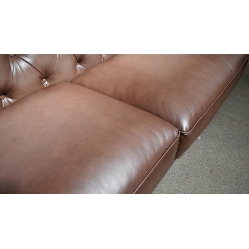 1477 - Allington 3 Seater Brown Leather Sofa, Original RRP £1666.66 + vat (4205-5) *This lot is subject to ... 