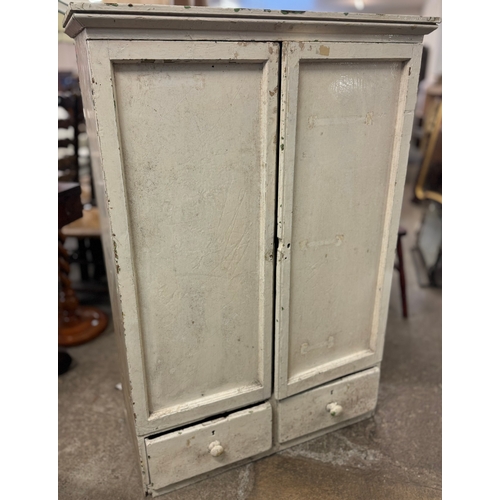 234 - A Victorian painted pine pantry cupboard