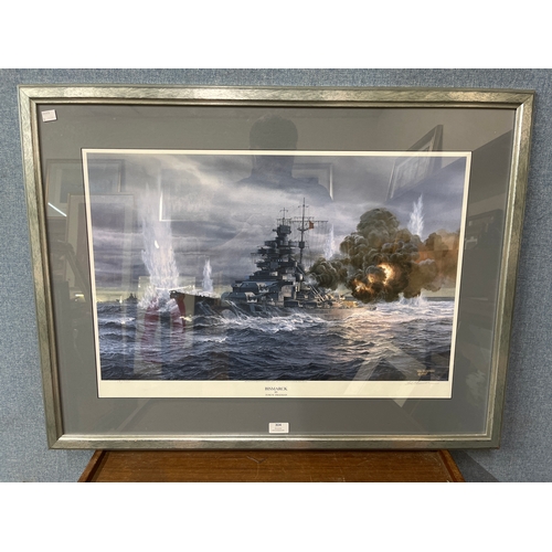 304 - A Tom W. Freeman limited edition print, Bismarck, signed, no.17/750, framed