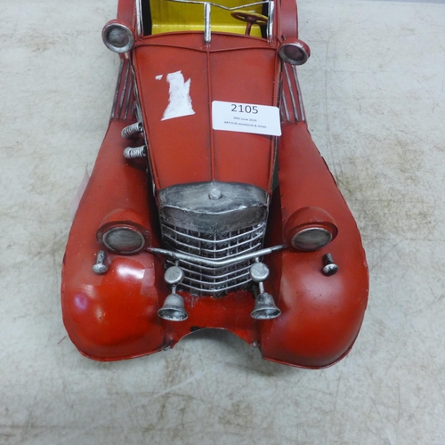 2105 - A tin plate model car