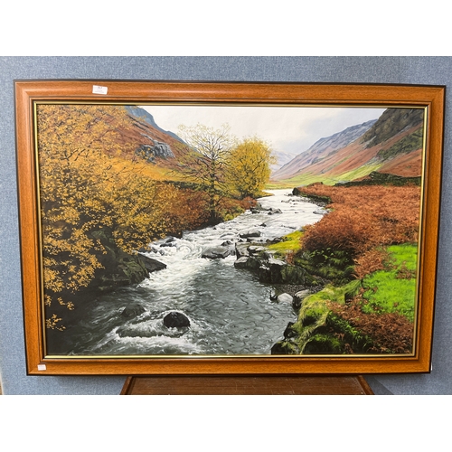 317 - J. D. Truman, rural river scene. oil on canvas, framed