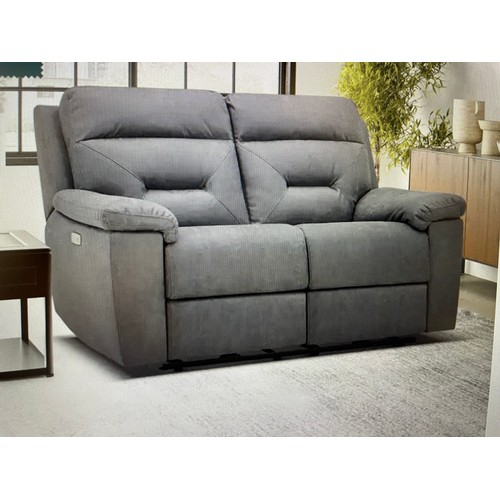 1513 - Justin Grey 2 Seater power recliner, Original RRP £749.99 + vat (4205-17) *This lot is subject to va... 