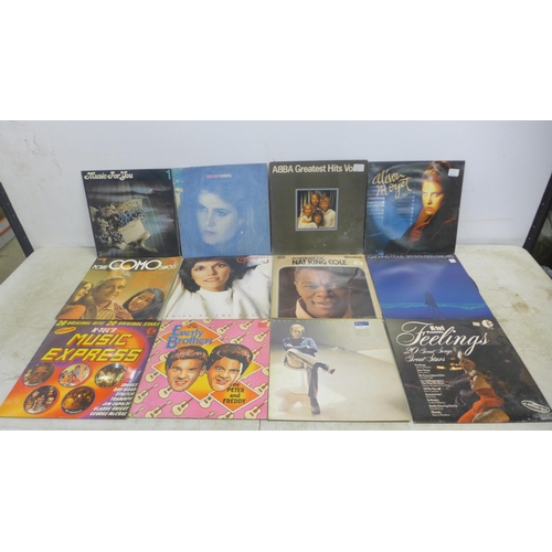 2133 - Two boxes of LPs approx 150in total including Blondie, Diana Ross, ABBA, Carpenters, Neil Diamond, R... 