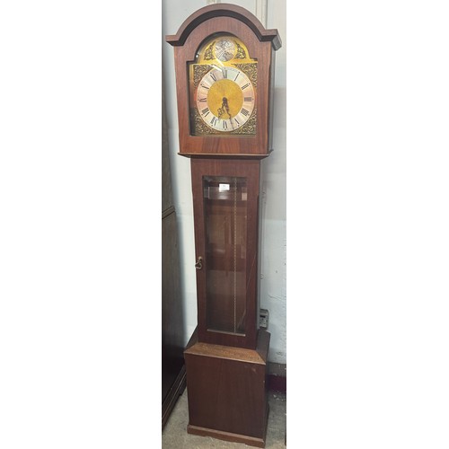 261 - A West German mahogany dwarf longcase clock