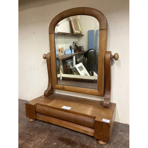 337 - A Victorian mahogany toilet mirror