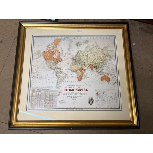 319 - Assorted prints and pictures, including a Howard Vincent Map of the British Empire