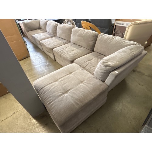 1549 - 6 piece Fabric Sectional Sofa - worn Original RRP £999.91 + vat (4204-29) *This lot is subject to va... 