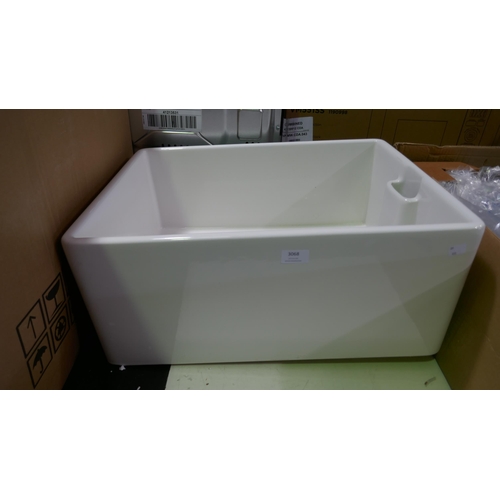 3322 - Corsica White Ceramic Belfast Style 1 Bowl Sink, Original RRP £249.17 inc vat (448-151) *This lot is... 