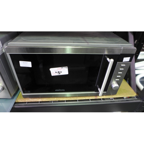 3441 - CDA Curved Grey Glass Splashback and 2 Electriq microwaves - scrap/damaged  (448-76,182) *This lot i... 