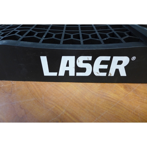 2260 - A set of Laser low level entry ramps and 4ft trailer board