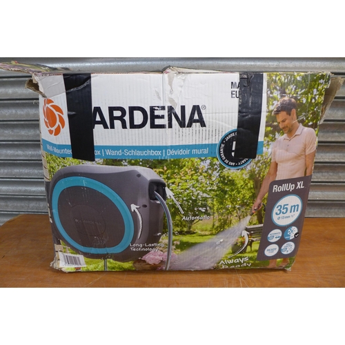 2261 - A Gardena Roll Up XL garden wall mounted hose box with 35m length of hose