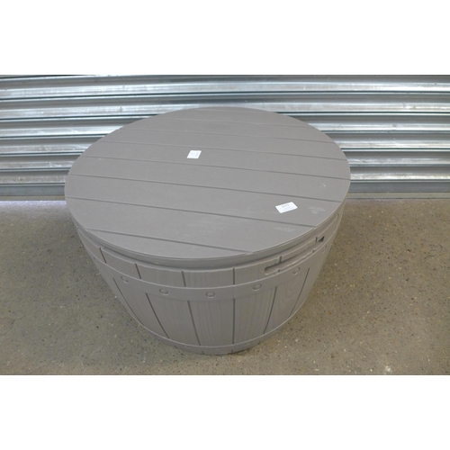 2273 - A brown plastic Yita Home 127 litre garden storage barrel