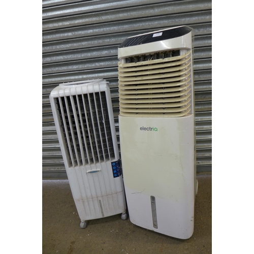 2286 - 2 tower air con units including an Electriq and a Symphony Diet-i