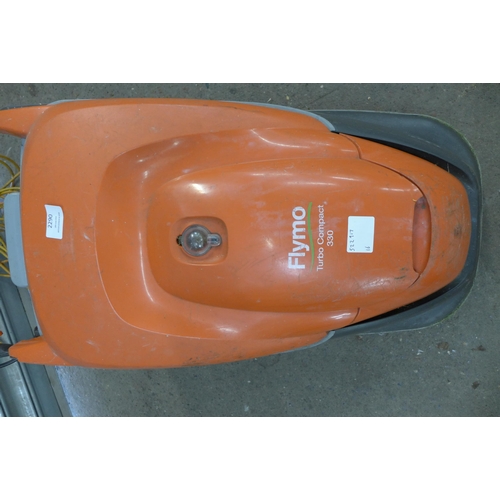 2290 - A Flymo Turbo Compact 330 electric hover lawn mower