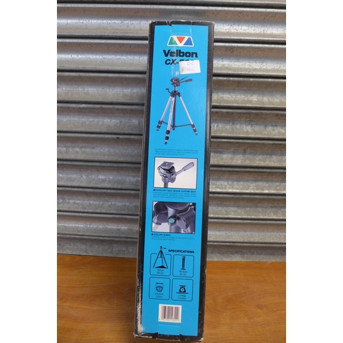 2301 - A Velbon CX-560 adjustable tripod stand - boxed