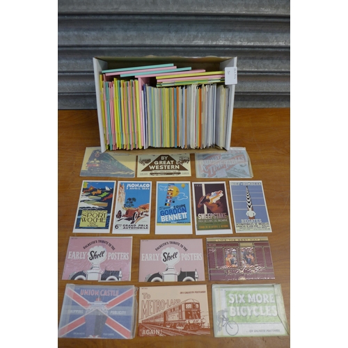 2308 - A box of postcard sets, transportation/railway and other