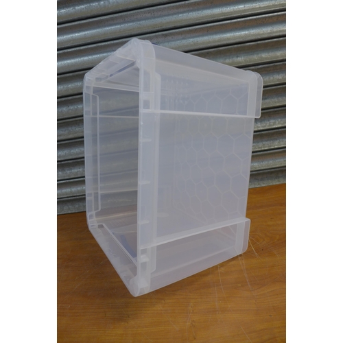 2333 - 3 Really Useful plastic storage boxes with lids including 145ltr, 35ltr and 19ltr