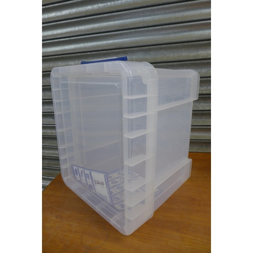 2334 - 3 Really Useful 35ltr XL plastic storage containers and lids