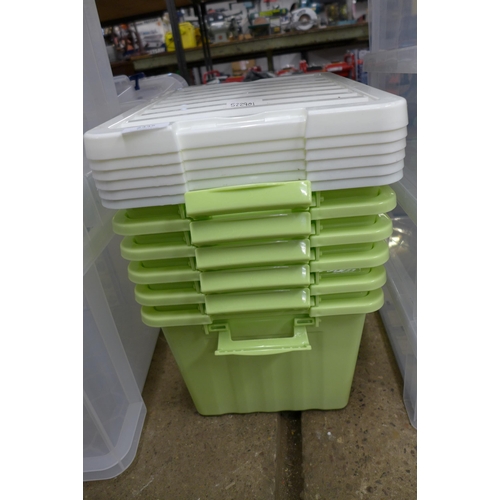 2335 - Six 12ltr Cetomo storage containers and lids