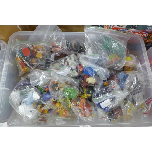 2348 - A large box of assorted unused toys