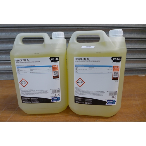 2350 - Two 5 litre containers of Selclem industrial maintenance cleaner